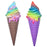 Squishies Colorful Ice Cream Squishy Slow Rising Soft Creative Squeeze Toy Simulation Stress Relief Funny Xmas Gift Toy for Kids