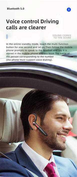 HiFi Earphones Bluetooth Headphones Handsfree Wireless Headset Business Headset Drive Call Sports Earphones for Smartphone