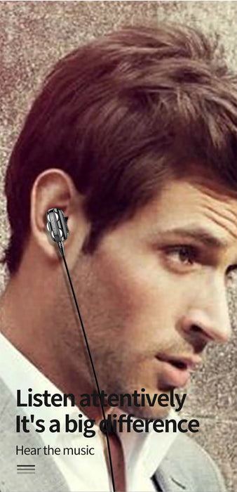 3.5mm Wired Headphones Noise Canceling In-Ear Sports Earphone Dual Driver Bass Stereo Gaming Headset HiFi Music Earbuds With Mic