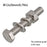 Flat Washer Hex Bolt Round Head Square Neck Hexagon Head Screw Flange Nut Spring Nut 304 Stainless Steel Screw Construction