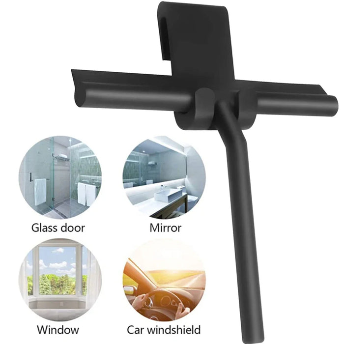 Shower Squeegee  for Glass Door Shower Wall Scraper Cleaner With Silicone Holder Bathroom Mirror Wiper Scraper Glass Cleaning