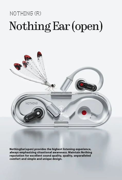 Nothing Ear Open Earphone Wireless Bluetooth Headset Hifi Sound Stereo Noise Reduction Long Battery Life Customize   Headset