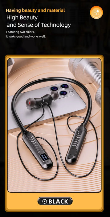 2023 New True Wireless BT Headphones: High Quality, Long Life, Digital Display and Pluggable Memory Card Playback!
