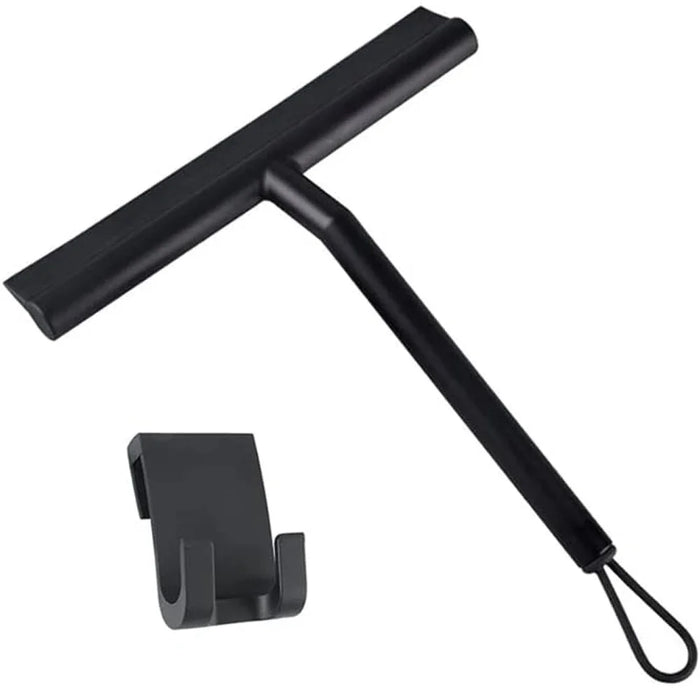 Shower Squeegee  for Glass Door Shower Wall Scraper Cleaner With Silicone Holder Bathroom Mirror Wiper Scraper Glass Cleaning