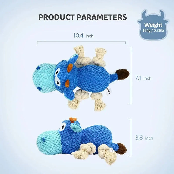 Dog Squeaky  Toys for Medium Large Dogs Plush Puppy Big Dog Chew Toys With Rope Animals Shape Dog Accessories Pets Supplies