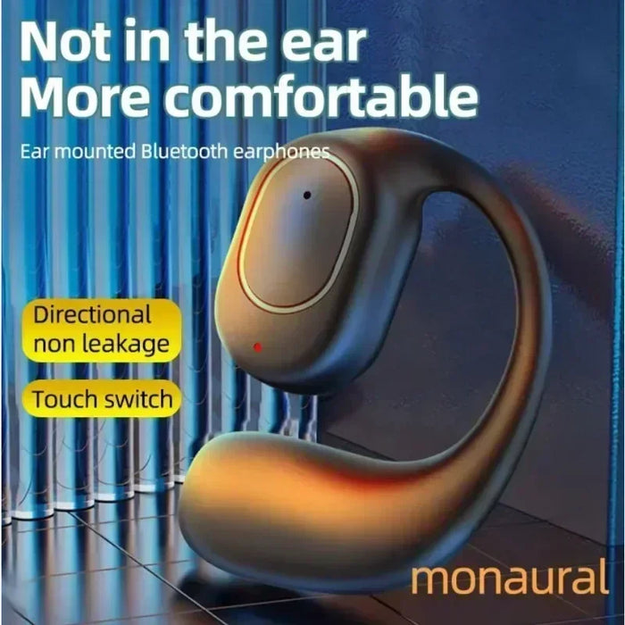 Single Wireless Earphones Air Conduction OWS Headphone HiFi Ear-Hook Music Sports Noise Cancel Headset for All Smartphones