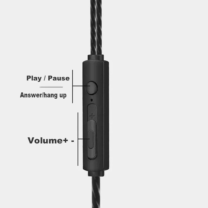 3.5mm Wired Earphone In-Ear Headset HIFI Heavy Bass Earbuds Monitor Sport Headset Stereo Music Gaming Headphone with Mic 3.5jack