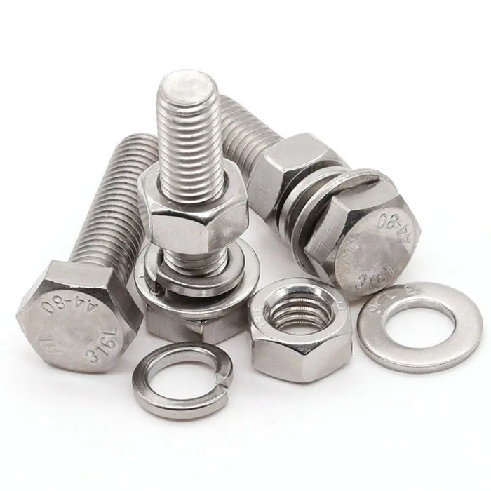 Flat Washer Hex Bolt Spring Nut Round Head 304 Stainless Steel Screw Square Neck Flange Nut Hexagon Head Screw