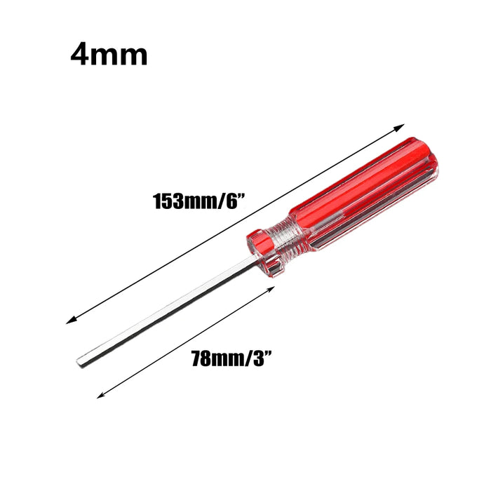 1.5-6mm Hexagon Screwdriver Set Flat Head Hex Magnetic Repair Home Repairing Tool Steel Screw Driver Locked Screws Silver Red