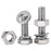 Flat Washer Hex Bolt Round Head Square Neck Hexagon Head Screw Flange Nut Spring Nut 304 Stainless Steel Screw Construction
