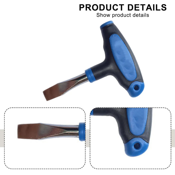 T-Handle Flathead Screwdriver Slotted Screwdriver Flat Head Screw Driver For Quick Release Plate Camera Hand Tools
