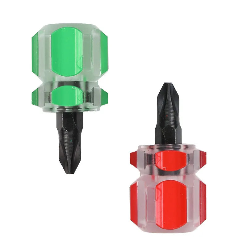 Sewing Machine Screwdriver, Ultra Short Mini Stubby Flat Head Phillips Screwdriver for Sewing Projects Narrow Spaces