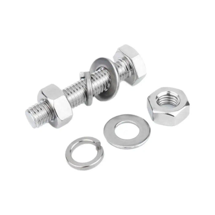 Flat Washer Hex Bolt Round Head Square Neck Hexagon Head Screw Flange Nut Spring Nut 304 Stainless Steel Screw Construction