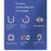 Bluetooth 5.4 Earphones Single Ear Earhooks Noise Cancelling Sports Headphones 360° Rotatable Wireless Earbud with Microphone