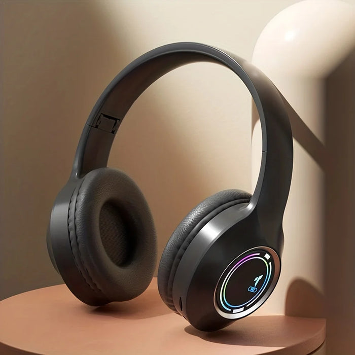 Bluetooth Headphone Wireless Headset Over The Ear High Fidelity Bass Stereo With Microphone Music Gaming Foldable Headsets