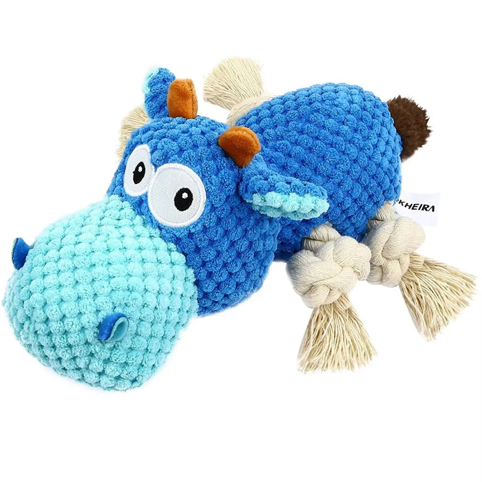 Dog Squeaky  Toys for Medium Large Dogs Plush Puppy Big Dog Chew Toys With Rope Animals Shape Dog Accessories Pets Supplies