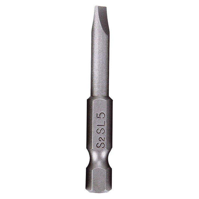 50mm Magnetic Screwdrivers Bit Flat Head Slotted Tip Electric Power Repair Hand Tools SL 2 2.5 3 4 5 6 Alloy Steel 2.0-6.0mm