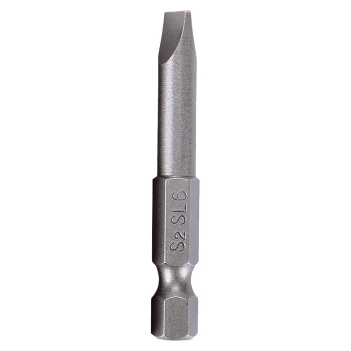 50mm Magnetic Screwdrivers Bit Flat Head Slotted Tip Electric Power Repair Hand Tools SL 2 2.5 3 4 5 6 Alloy Steel 2.0-6.0mm