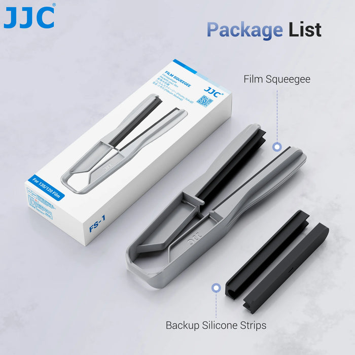 JJC Camera Film Squeegee For 135 120 Film Negatives Film 35mm Remove Water Film Tools With Two Silicone Straps Film Equipment