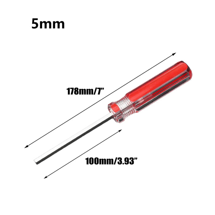 1.5-6mm Hexagon Screwdriver Set Flat Head Hex Magnetic Repair Home Repairing Tool Steel Screw Driver Locked Screws Silver Red