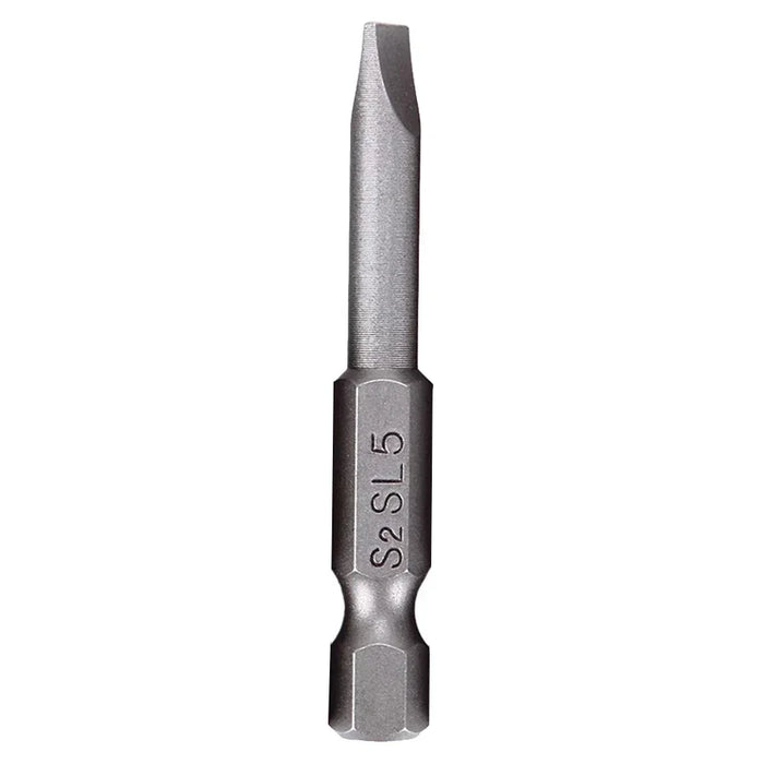 50mm Magnetic Screwdrivers Bit Flat Head Slotted Tip Electric Power Repair Hand Tools SL 2 2.5 3 4 5 6 Alloy Steel 2.0-6.0mm