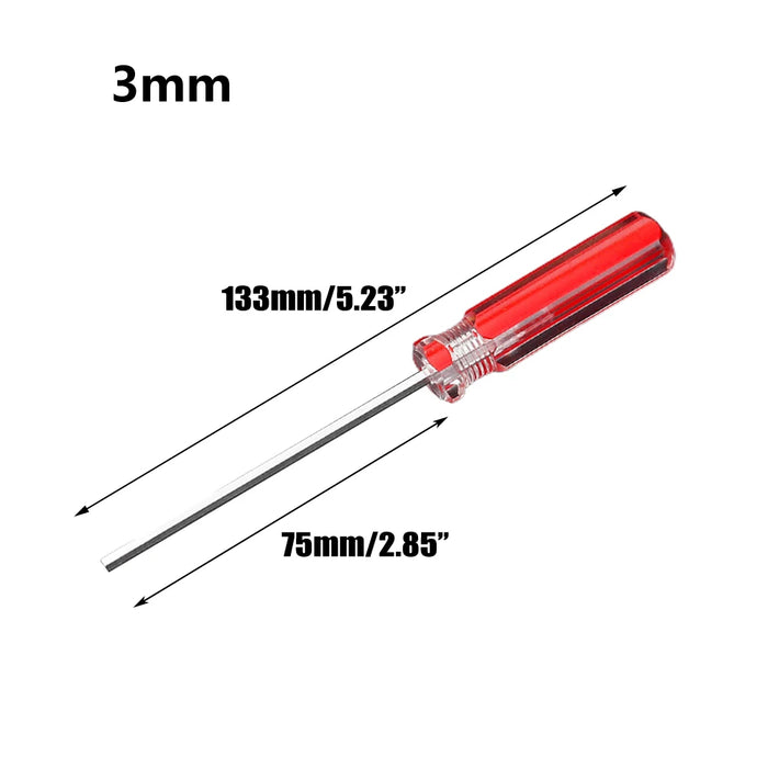 1.5-6mm Hexagon Screwdriver Set Flat Head Hex Magnetic Repair Home Repairing Tool Steel Screw Driver Locked Screws Silver Red