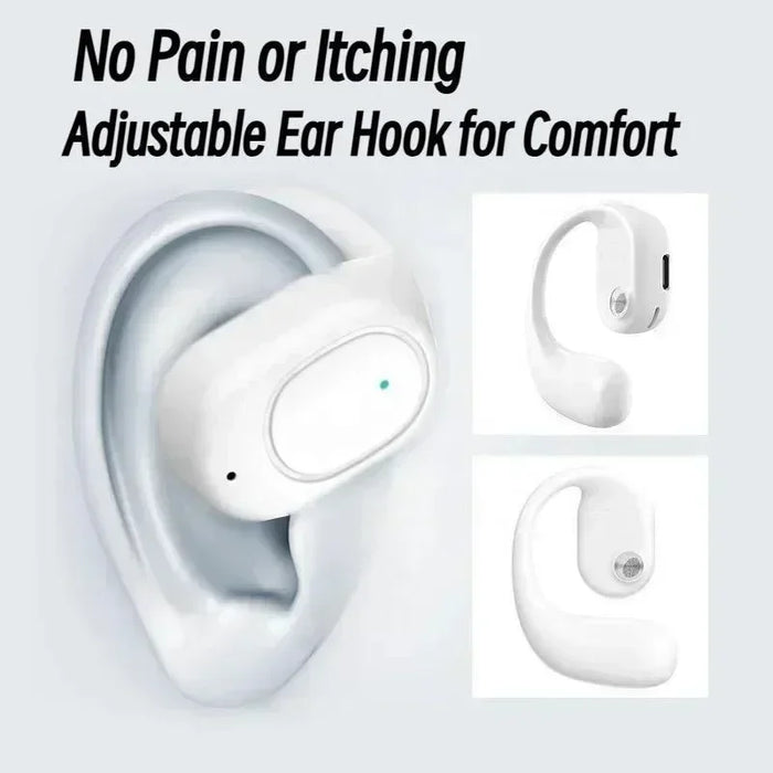 Single Wireless Earphones Air Conduction OWS Headphone HiFi Ear-Hook Music Sports Noise Cancel Headset for All Smartphones