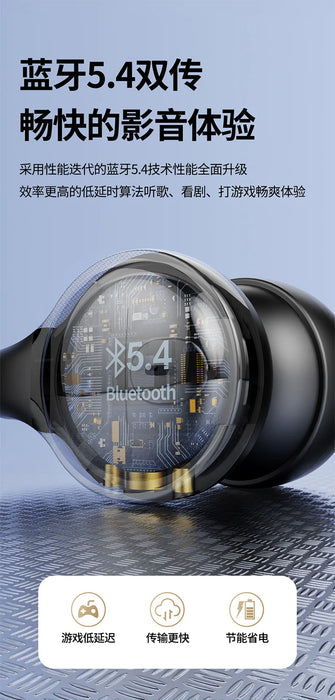 Wireless Headphones  Bluetooth Headset With Mic Handsfree Noise Canceling Earphones Clip Ear Music Sports Gaming Earplug